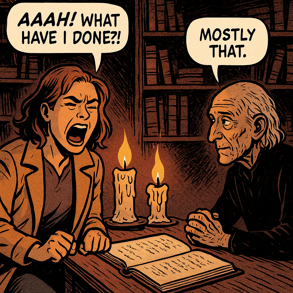 Margaret's heart raced — a decision looming like a storm cloud. “Choose what?” she ventured, as the Writer’s knowing smile deepened.