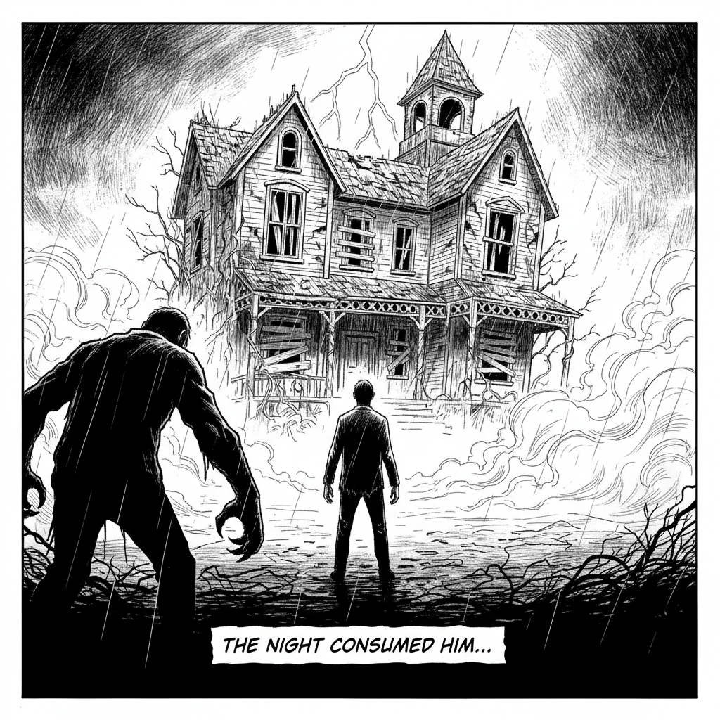 Upon inheriting Blackwood Manor, young historian Dr. Clara Vance discovers the previous owner didn't die—he was absorbed into the house itself. Now every shadow whispers, every clock runs backward, and Clara must uncover the dark bargain made a century ago before she too becomes permanent furniture. As the manor pulls her deeper, she learns the true horror: some legacies are alive... and hungry.