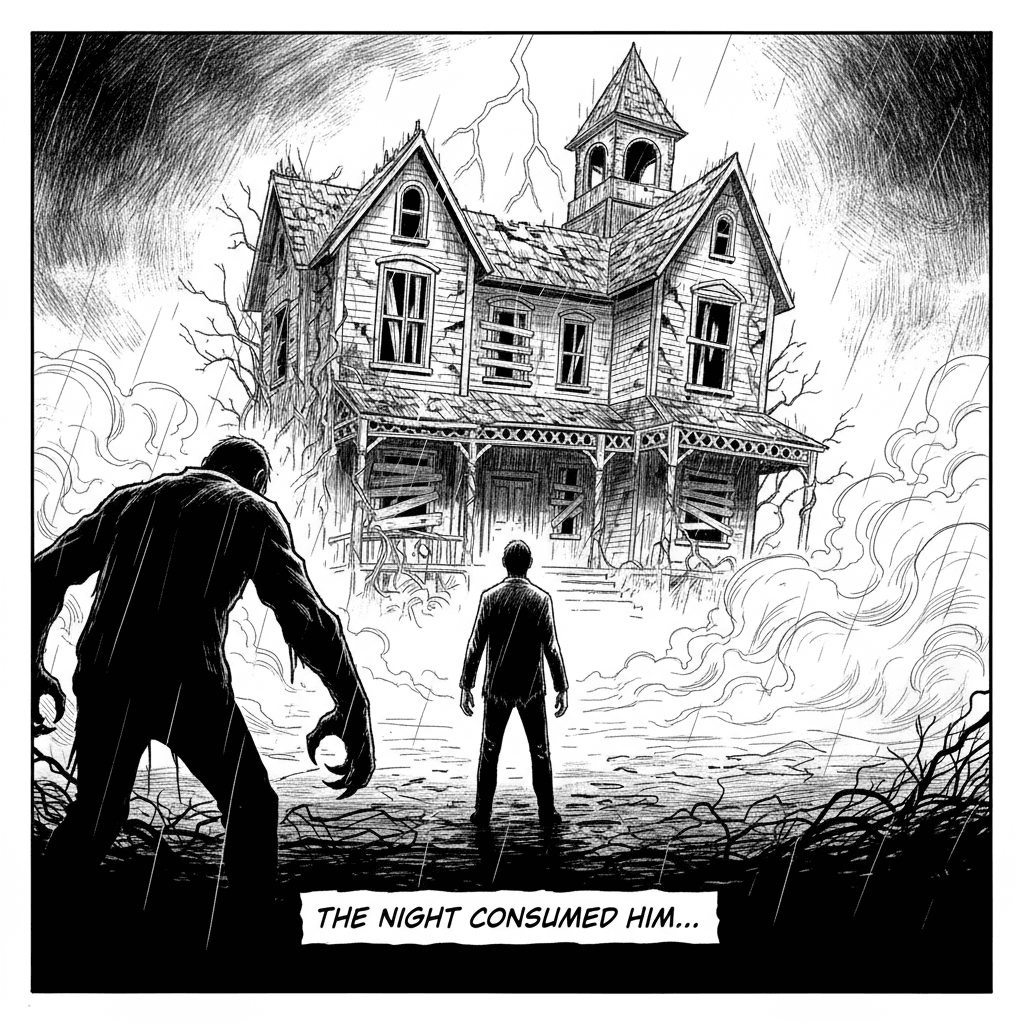 Upon inheriting Blackwood Manor, young historian Dr. Clara Vance discovers the previous owner didn't die—he was absorbed into the house itself. Now every shadow whispers, every clock runs backward, and Clara must uncover the dark bargain made a century ago before she too becomes permanent furniture. As the manor pulls her deeper, she learns the true horror: some legacies are alive... and hungry.